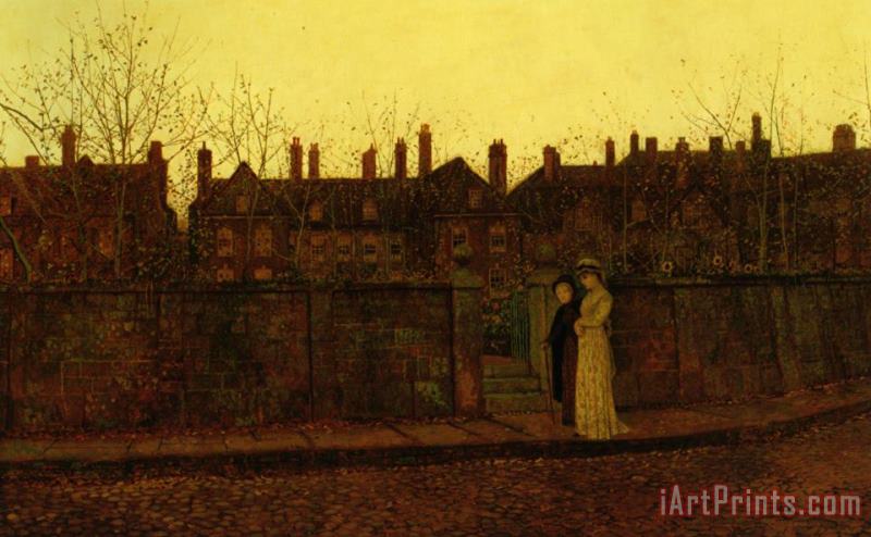 John Atkinson Grimshaw In The Golden Gloaming Art Painting