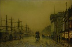 John Atkinson Grimshaw Liverpool Docks Customs House And Salthouse Docks Liverpool