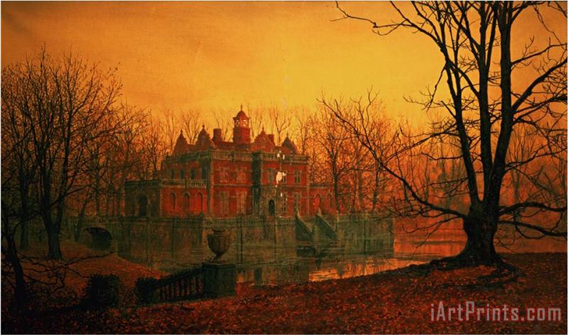 The Haunted House painting - John Atkinson Grimshaw The Haunted House Art Print