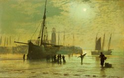 John Atkinson Grimshaw The Lighthouse at Scarborough
