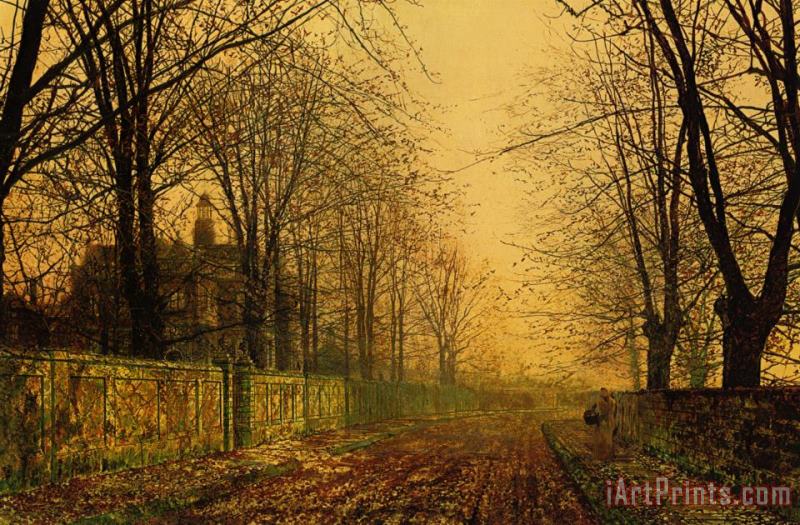 The Sere And Yellow Leaf painting - John Atkinson Grimshaw The Sere And Yellow Leaf Art Print