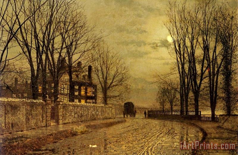 John Atkinson Grimshaw The Turn Of The Road Art Painting