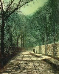 John Atkinson Grimshaw Tree Shadows in the Park Wall