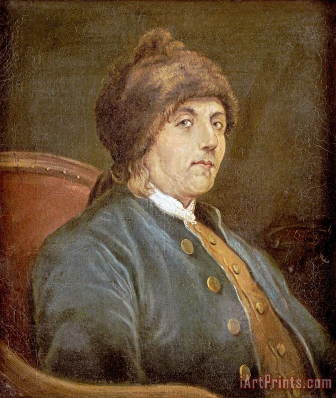 John Baptiste Lienard Portrait of Benjamin Franklin Art Painting