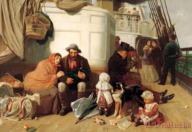 The Immigrants' Ship painting - John C. Dollman The Immigrants' Ship Art Print