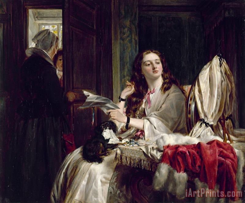 The Morning of St Valentine painting - John Callcott Horsley The Morning of St Valentine Art Print