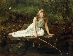 John Collier Der Schmetterling painting