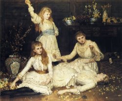 John Collier May, Agatha, Veronica, And Audrey The Daughters of Colonel Makins, Mp painting