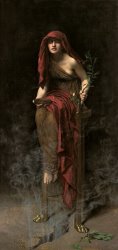 John Collier Priestess of Delphi painting