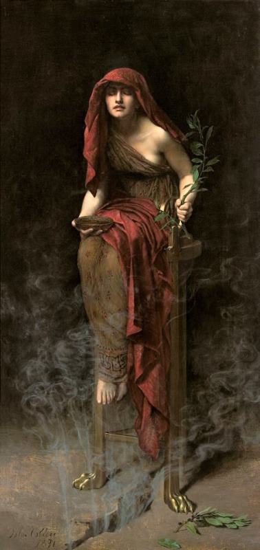 John Collier Priestess of Delphi Art Painting
