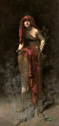 John Collier Priestess of Delphi painting