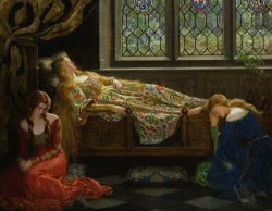 John Collier Sleeping Beauty painting