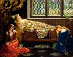 John Collier The Sleeping Beauty painting