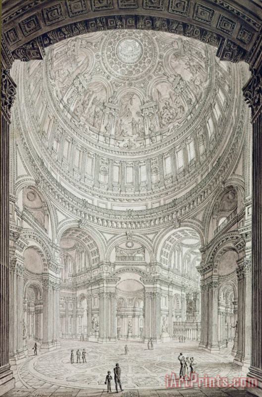Interior of Saint Pauls Cathedral painting - John Coney Interior of Saint Pauls Cathedral Art Print