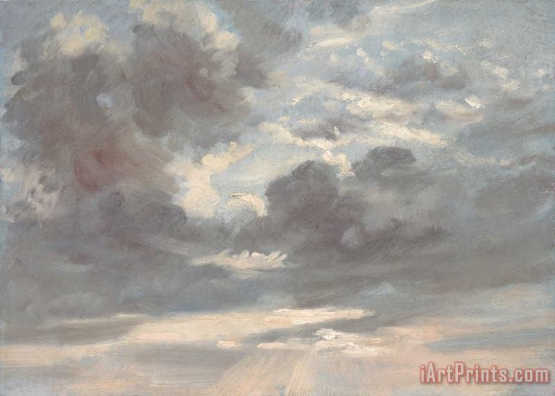 John Constable Cloud Study: Stormy Sunset Art Print