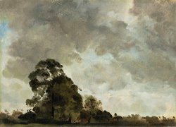 John Constable Landscape at Hampstead - Tree and Storm Clouds painting