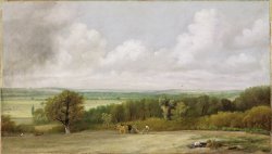 John Constable Landscape - Ploughing Scene in Suffolk