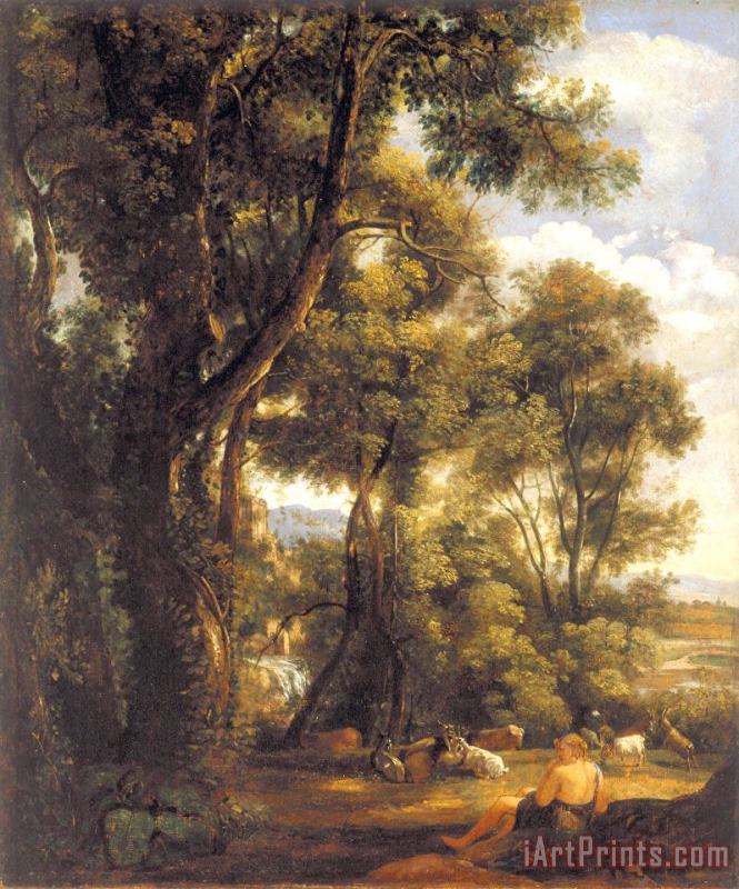 John Constable Landscape with Goatherd And Goats Art Painting