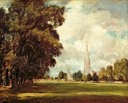 John Constable Salisbury Cathedral from Lower Marsh Close painting