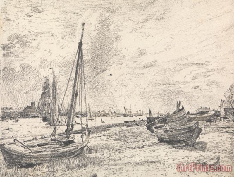 John Constable Shipping on The Thames Art Print