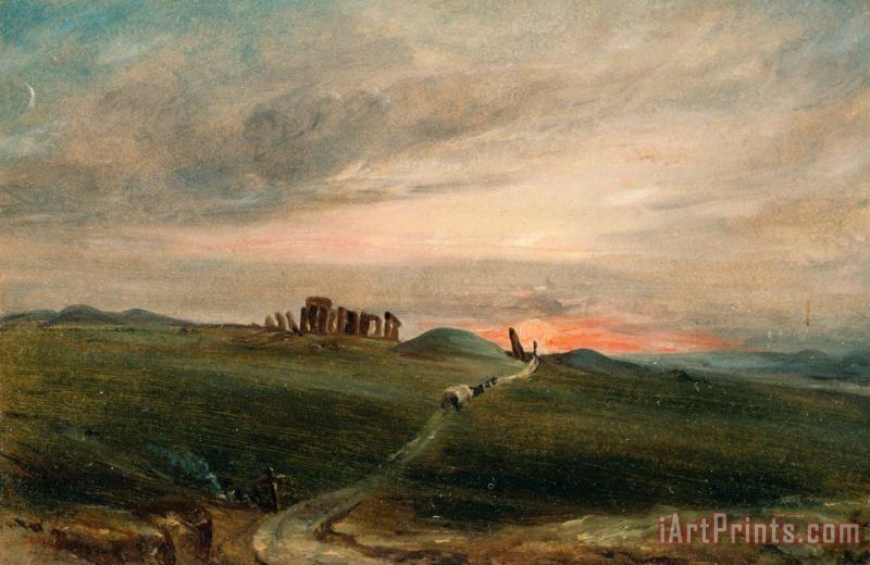 John Constable Stonehenge at Sunset Art Print