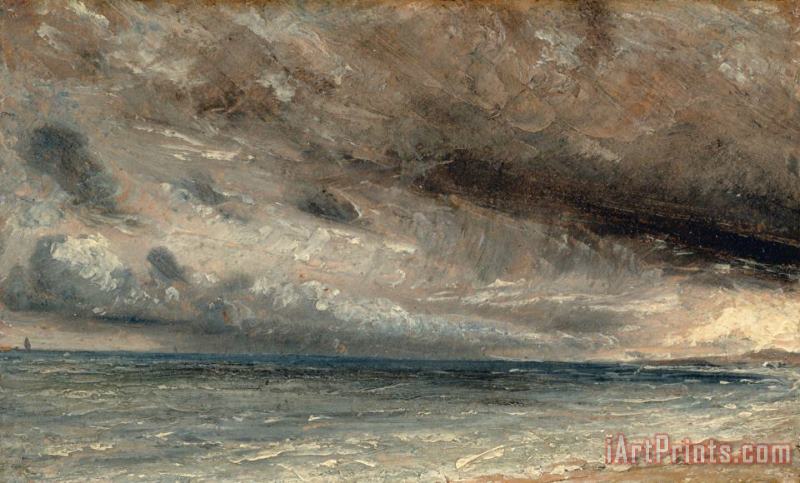Stormy Sea, Brighton painting - John Constable Stormy Sea, Brighton Art Print