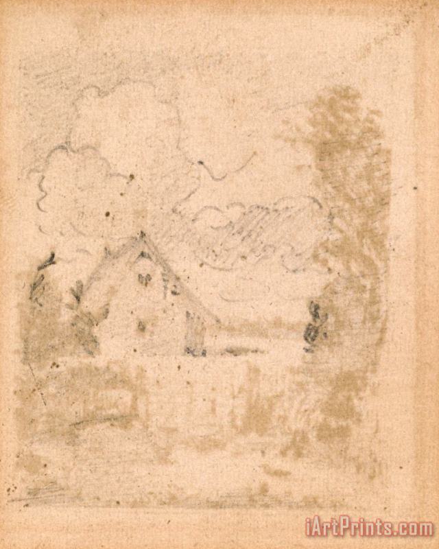 John Constable Study for Cottage in Cornfield, East Bergholt Art Print