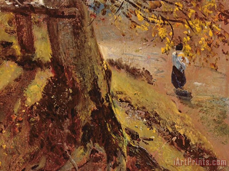 John Constable Study of tree trunks Art Print