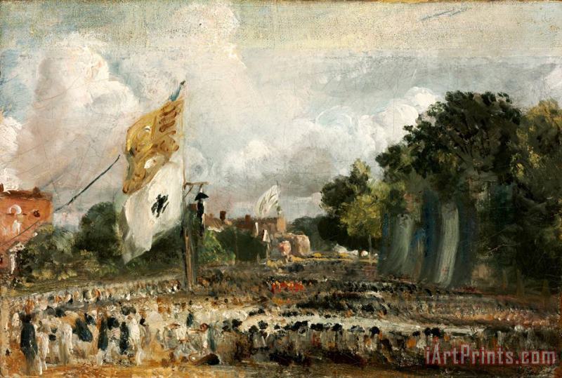 John Constable The Celebration in East Bergholt of The Peace of 1814 Concluded in Paris Between France And The Allied Powers Art Print