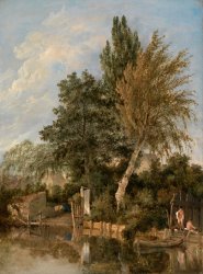 John Crome Boys Bathing on The River Wensum, Norwich painting