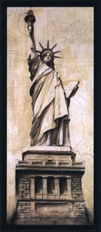 Statue of Liberty painting - John Douglas Statue of Liberty Art Print