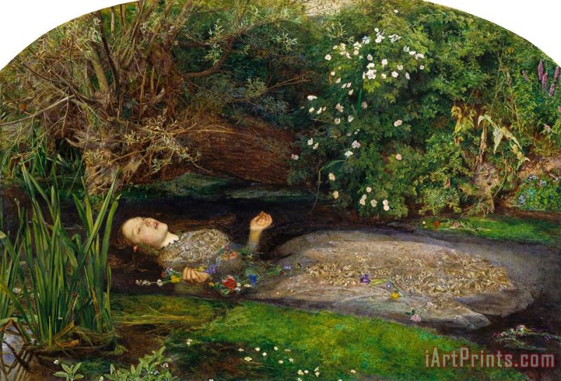 Ophelia painting - John Everett Millais Ophelia Art Print