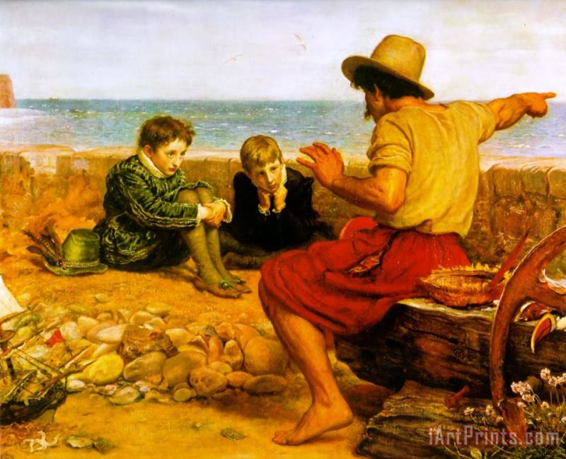 The Boyhood of Raleigh painting - John Everett Millais The Boyhood of Raleigh Art Print