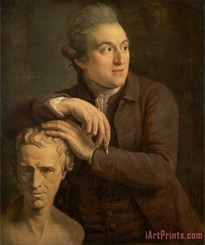 John Francis Rigaud Joseph Nollekens with His Bust of Laurence Sterne Art Painting