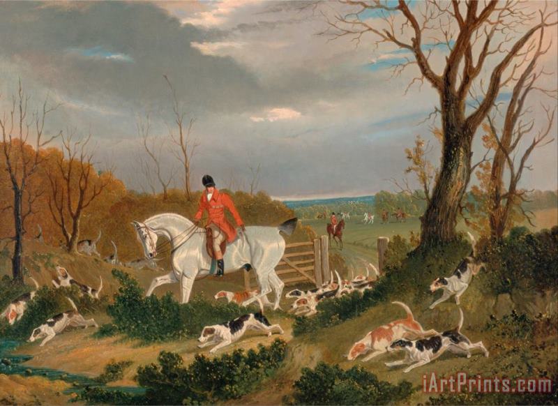 John Frederick Herring The Suffolk Hunt Going to Cover Near Herringswell Art Print