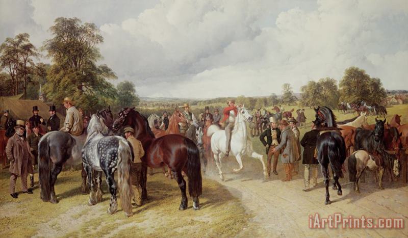 English Horse Fair On Southborough Common painting - John Frederick Herring Snr English Horse Fair On Southborough Common Art Print