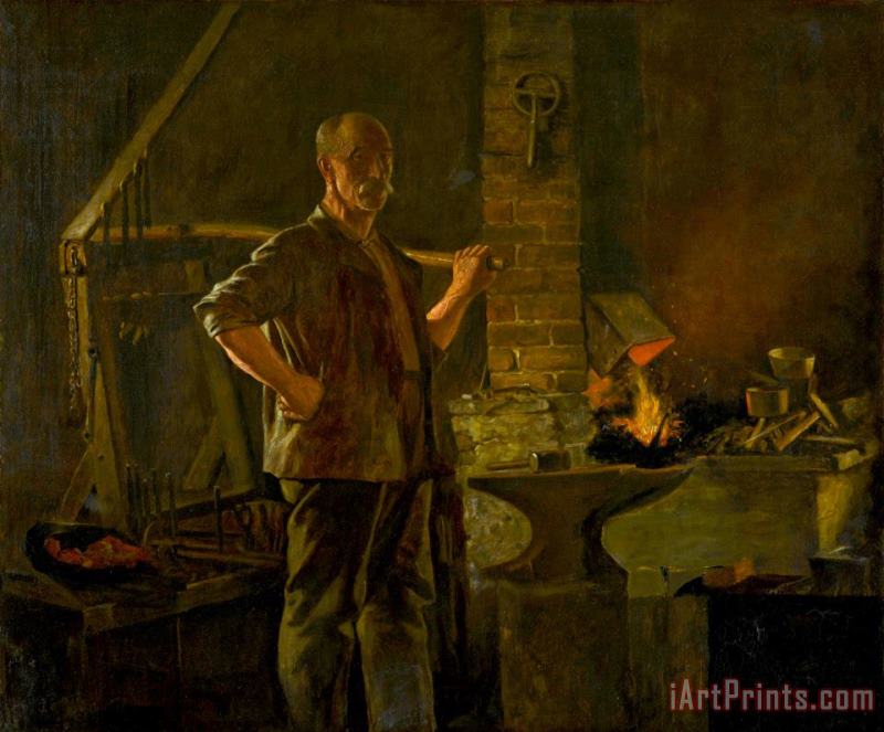 John George Brown The Village Blacksmith Art Painting