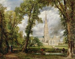John Glover View of Salisbury Cathedral from the Bishop's Grounds painting