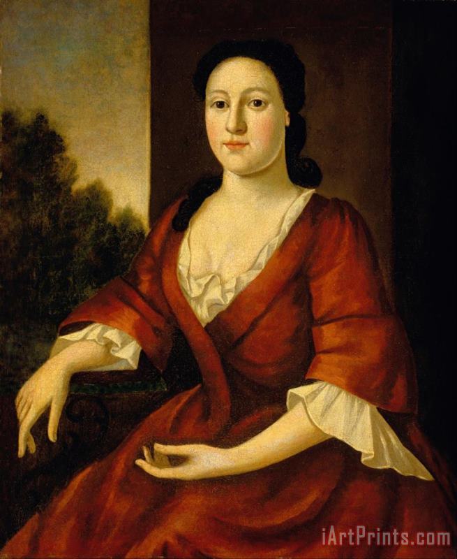 John Greenwood Portrait of Mrs. John Greenleaf Art Print