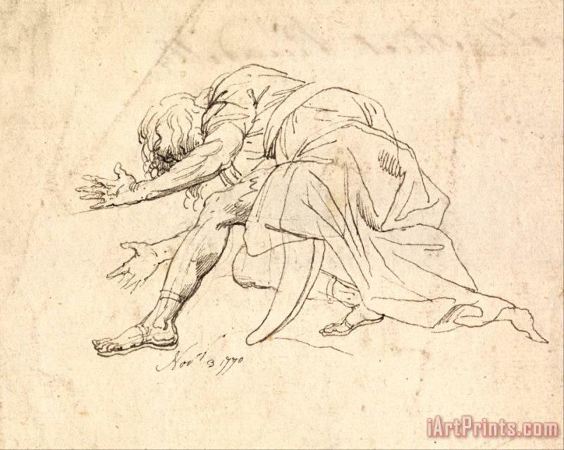 A Man Kneeling painting - John Hamilton Mortimer A Man Kneeling Art Print