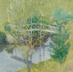 John Henry Twachtman The White Bridge painting
