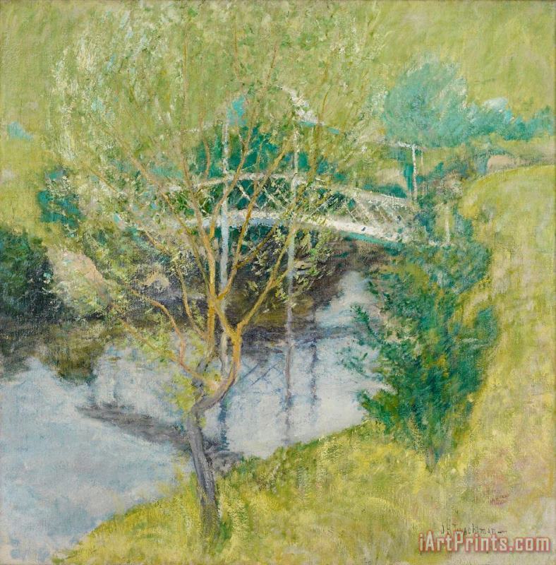 John Henry Twachtman The White Bridge Art Painting