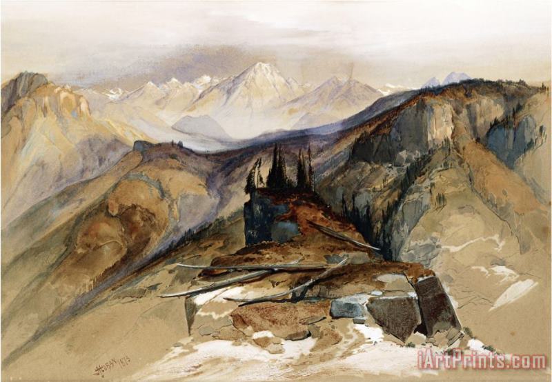 Distant Peaks 1873 painting - John James Audubon Distant Peaks 1873 Art Print