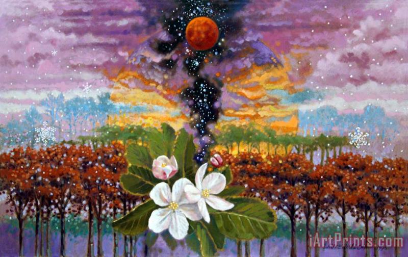 Blossoming Universe painting - John Lautermilch Blossoming Universe Art Print