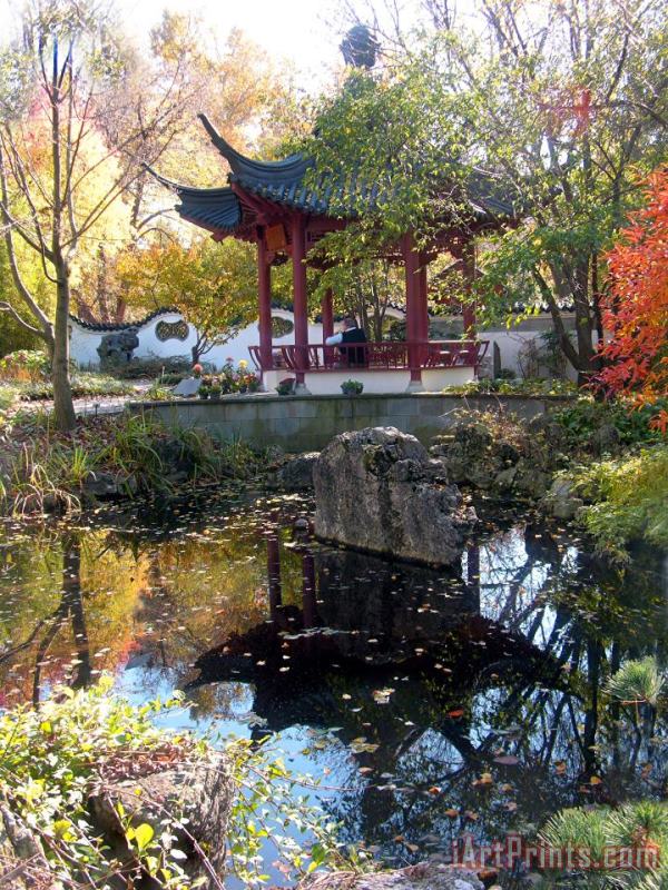 Chinese Garden painting - John Lautermilch Chinese Garden Art Print