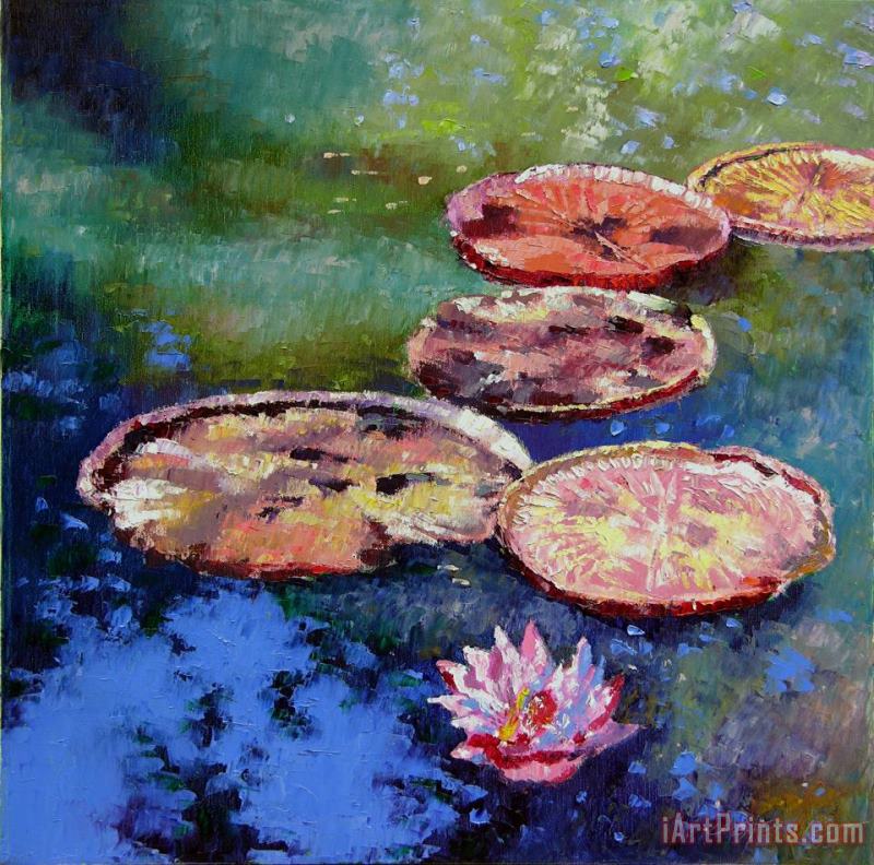 Fall Colors on the Pond painting - John Lautermilch Fall Colors on the Pond Art Print