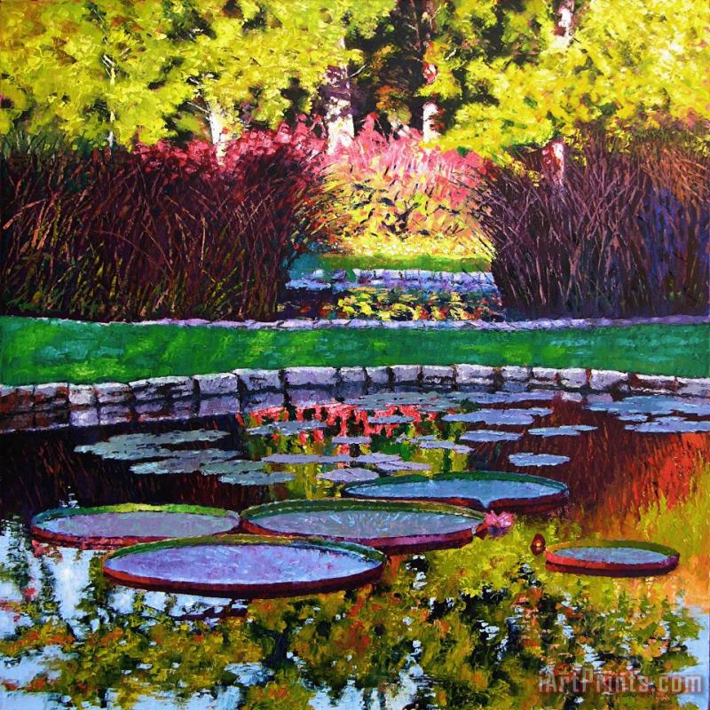 Garden Ponds - Tower Grove Park painting - John Lautermilch Garden Ponds - Tower Grove Park Art Print