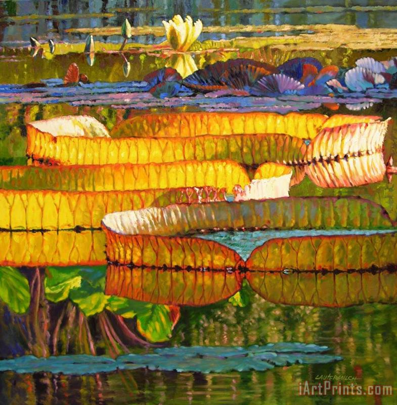 Glorious Morning Lilies painting - John Lautermilch Glorious Morning Lilies Art Print