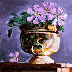 John Lautermilch Golden Flower Pot painting