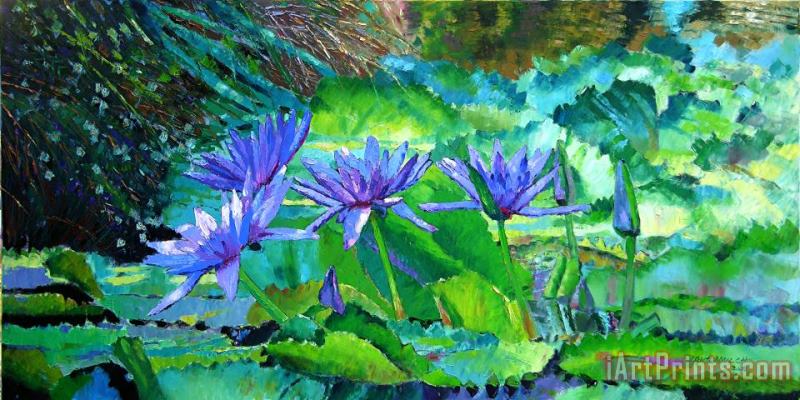 Harmony of Purple and Green painting - John Lautermilch Harmony of Purple and Green Art Print
